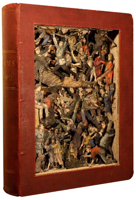 book sculptures by Kerry Miller: Chums 1908/9